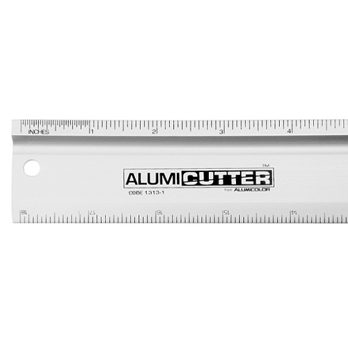 Regla metálica ALUMICUTTER de 18  plata