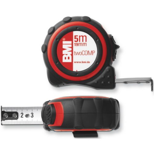 Cinta métrica con clip BMI twoComp 5m/16