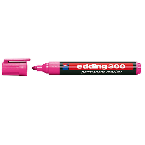 Marcador permanente punta redonda EDDING rosado