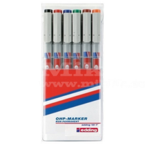 Marcador OHP ancho-sble. EDDING set de 6