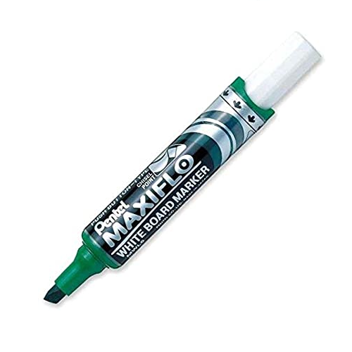 Marcador para pizarra punta biselada PENTEL verde