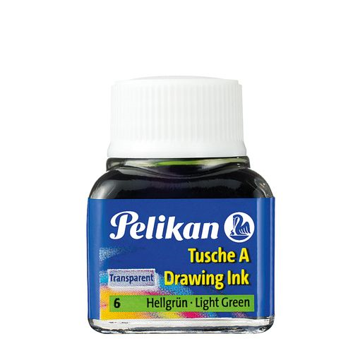 Tinta china PELIKAN, frasco 10ml verde claro