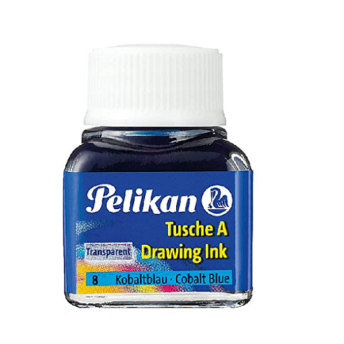 Tinta china PELIKAN, frasco 10ml azul cobalto