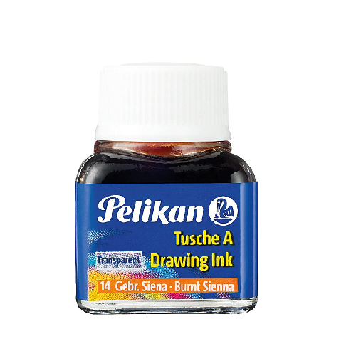 Tinta china PELIKAN, frasco 10ml siena tostada