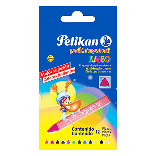 Crayones jumbo triang. PELIKAN, caja/12