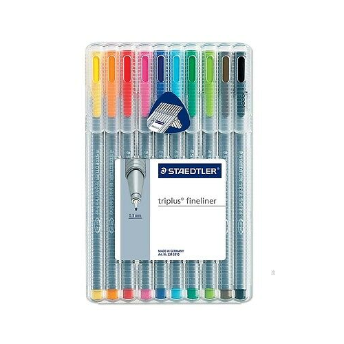 Rotuladores TRIPLUS Fineliner, set de 10