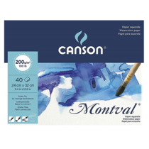 Papel acuarela MONTVAL 200g, 40h 24x32cm