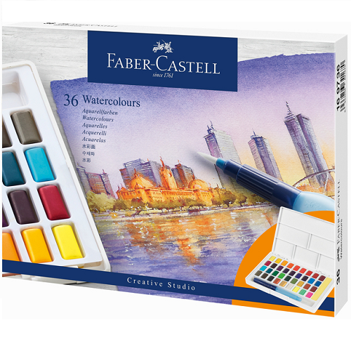 Acuarela FABER-CASTELL, set 36 pastillas