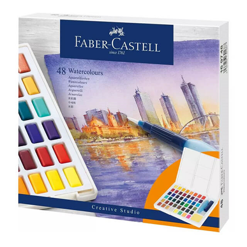 Acuarela FABER-CASTELL, set 48 pastillas