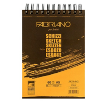 Papel FABRIANO SCHIZZI 90g, bloc 60h A5
