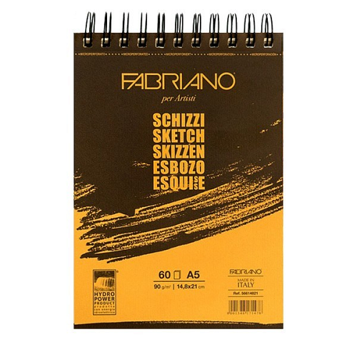 Papel FABRIANO SCHIZZI 90g, bloc  60h A5