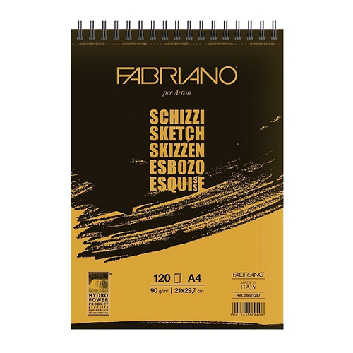 Papel FABRIANO SCHIZZI 90g, bloc 120h A4