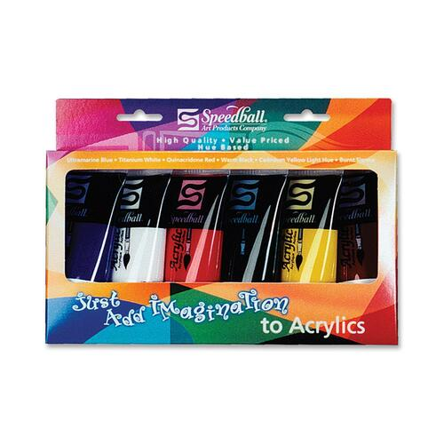 Acrílico SPEEDBALL, set de 6 tubos 75ml