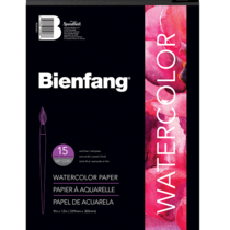 Papel acuarela BIENFANG 228g 15h 9"x12"