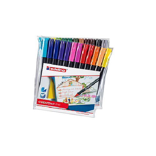 Plumones EDDING colourpen fino, set/24