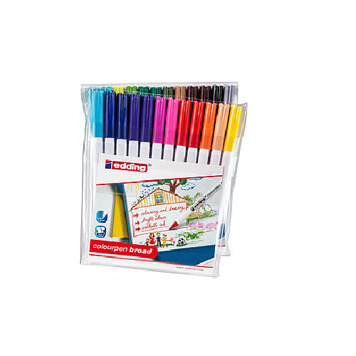 Plumones EDDING colourpen broad, set/24