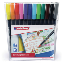 Plumones EDDING colourpen fine, set/12