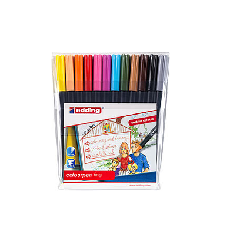 Plumones EDDING colourpen fino, set/12S