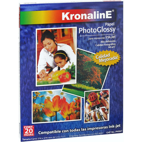 Papel PhotoGlossy KRONALINE 260g, 8½x11