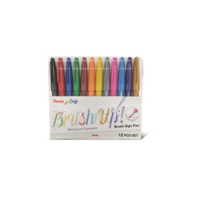 Plumones PENTEL BRUSH SIGN PEN, set/12