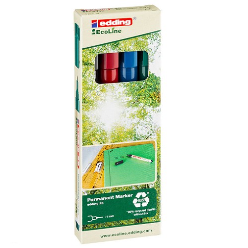 Marcador permanente  EDDING EcoLine, set de 4