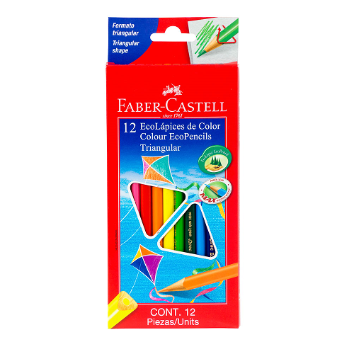 Lápiz de color tri. ECO FABER-C, cj/12