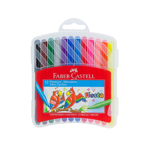 Plumones FABER-CASTELL FIESTA, set de 12