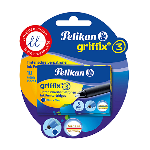 Tinta PELIKAN GRIFFIX azul, cartucho