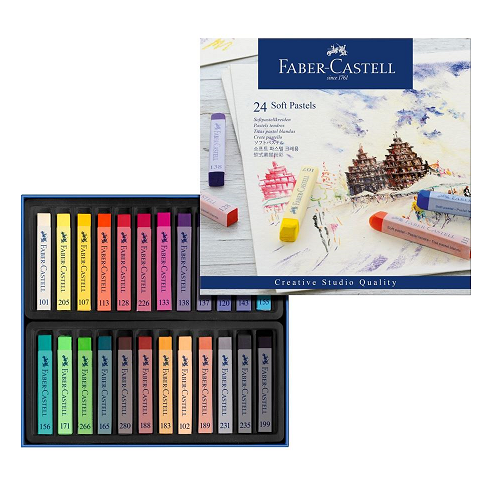 Yeso pastel seco FABER-CASTELL, set de 24