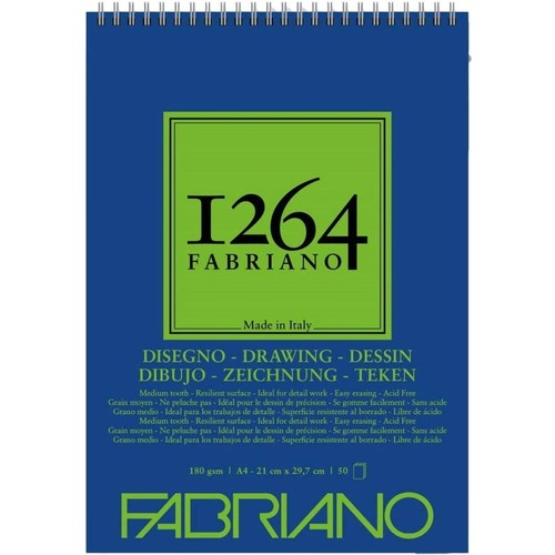 Papel FABRIANO 1264 dibujo 180g 50h A4