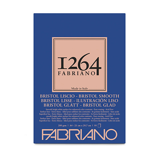 Papel FABRIANO 1264 bristol 200g 50h A4