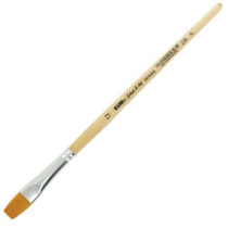Pincel de nylon dorado plano KUM #12