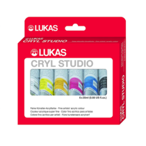 Acrílico LUKAS STUDIO, set 6 prima. 20ml