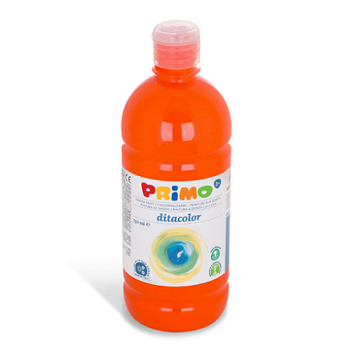 Pintura de dedo PRIMO 750ml, naranja