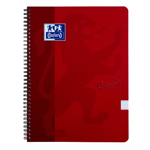 Cuaderno rayado OXFORD TOUCH A4 70h rojo