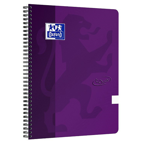 Cuaderno liso OXFORD TOUCH A4 70h morado