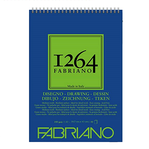 Papel FABRIANO 1264 dibujo 180g 50h A3