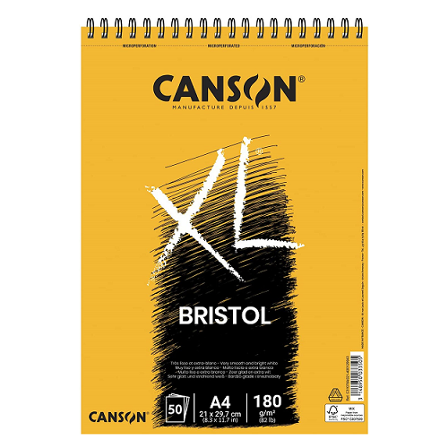 Papel CANSON BRISTOL XL 180g bloc 50h A4