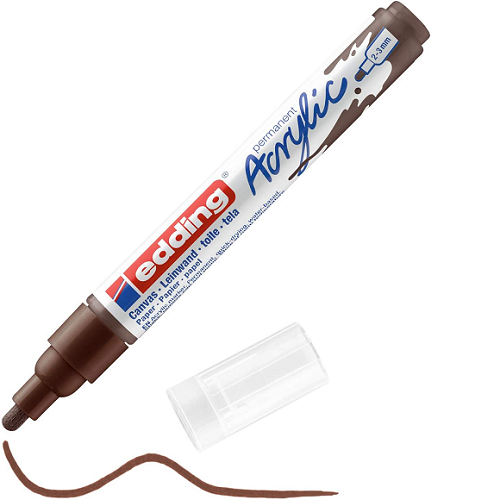 Plumón acrílico EDDING p.medio café choc