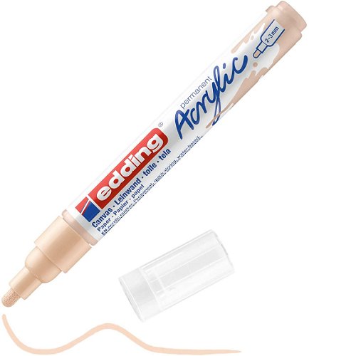 Plumón acrílico EDDING p.medio beige cál