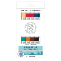 Acuarela LEFRANC STUDIO, set/12x10ml