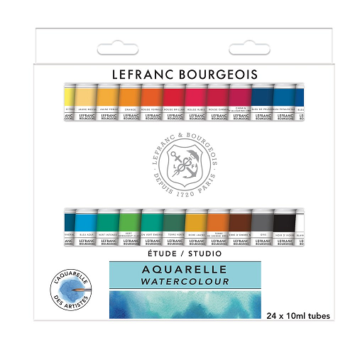 Acuarela LEFRANC STUDIO, set de 24x10ml