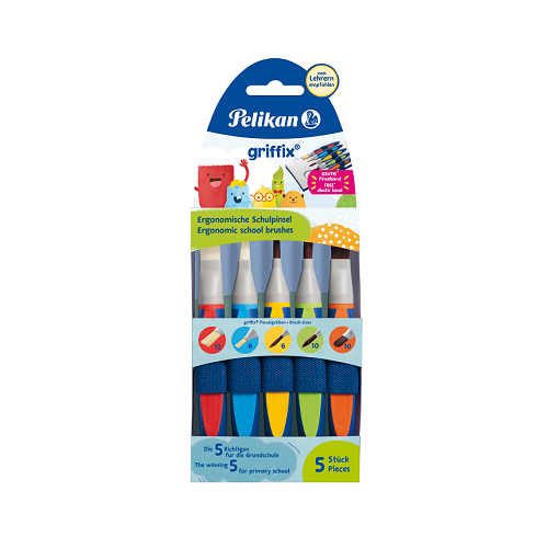 Pincel de nylon PELIKAN GRIFFIX, set de 5