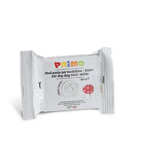 Modelina PRIMO blanca. bloque de 250g