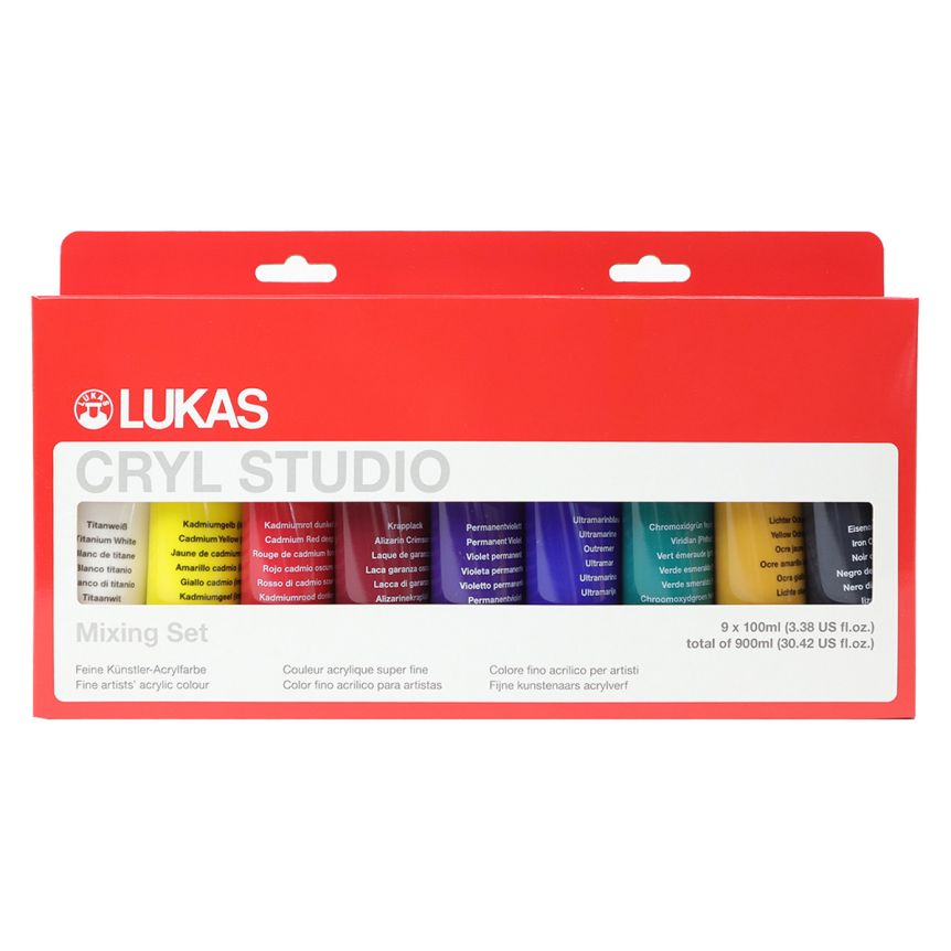 Acrilico LUKAS STUDIO, set de 9x100ml