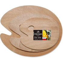 Paleta de madera ovalada BONFIL 20x30cm