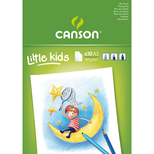 Papel CANSON para dibujo 90g bloc 30h A3