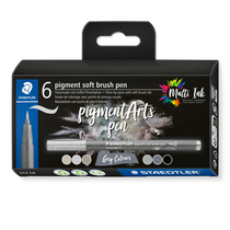 Plumón pigment s. brush STAEDTLER, set 6