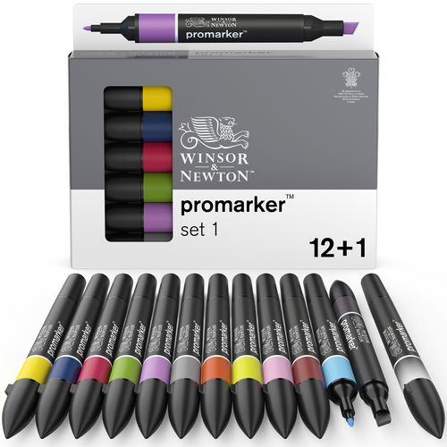 Marcador p/arte W&N PROMARKER set 12 #1