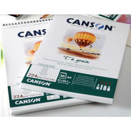 Papel CANSON  C  a grain 224g 30h A4